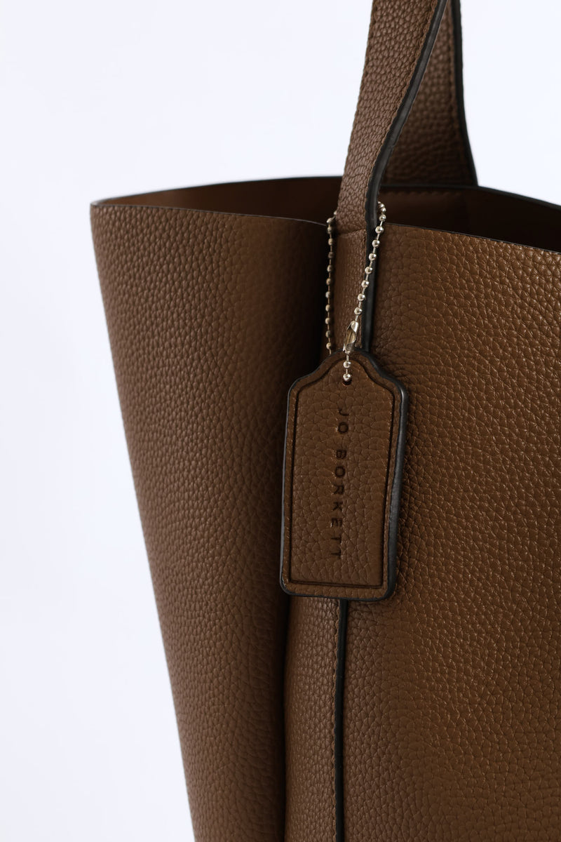 Blair Pebble Tote Bag - Brown