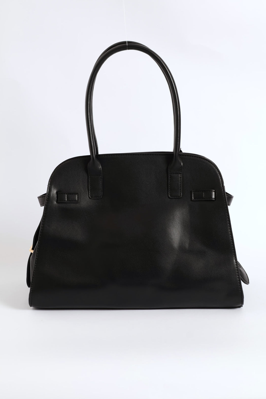 Large Dome Belt Detail Shopper - Black