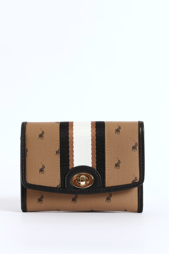 Oxford Compact Trifold Purse - Camel