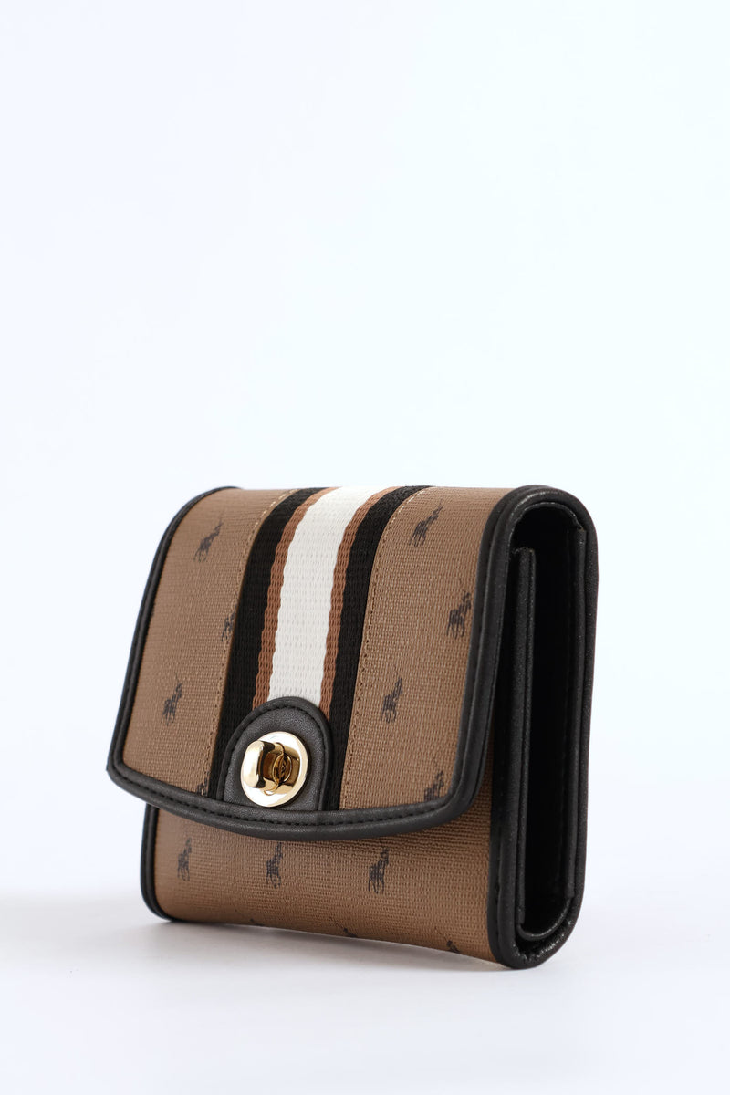 Oxford Compact Trifold Purse - Camel