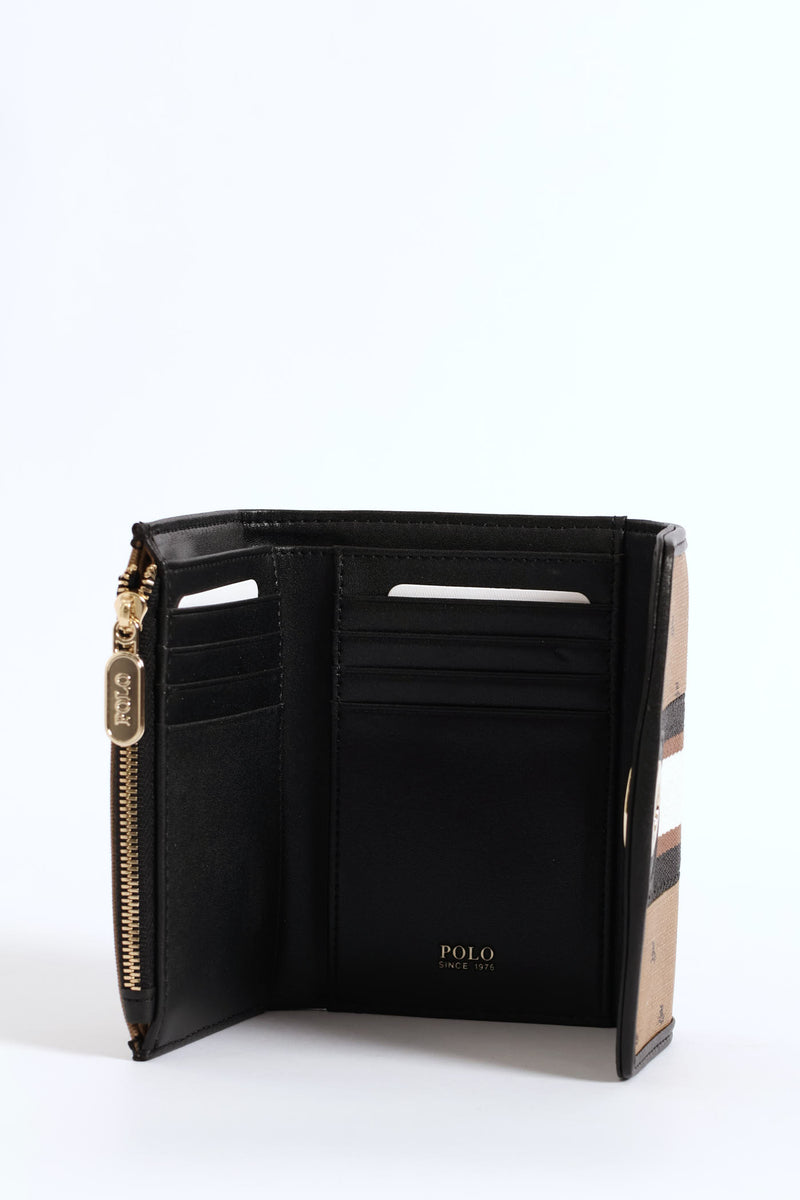 Oxford Compact Trifold Purse - Camel