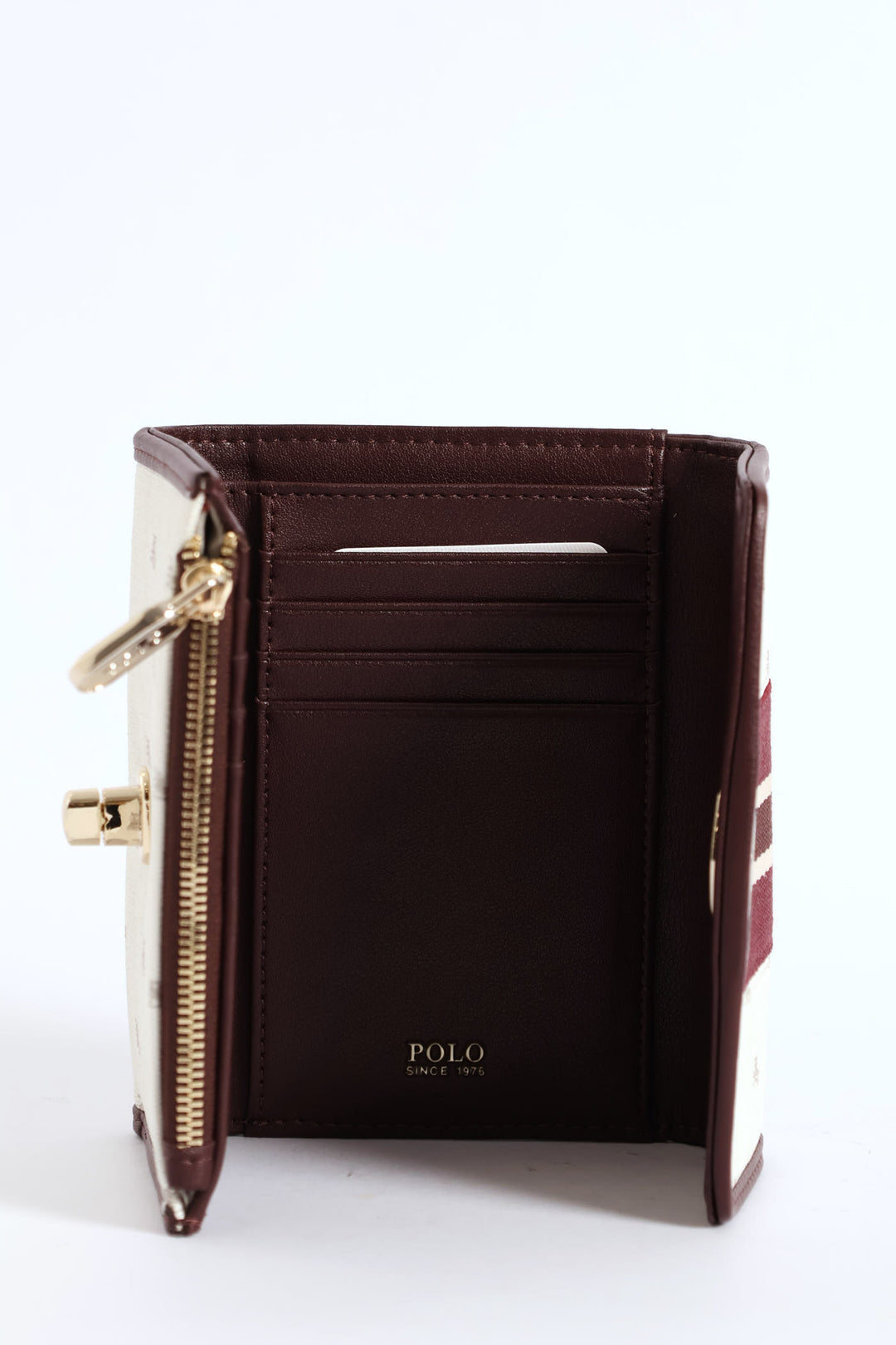 Oxford Compact Trifold Purse - Grey