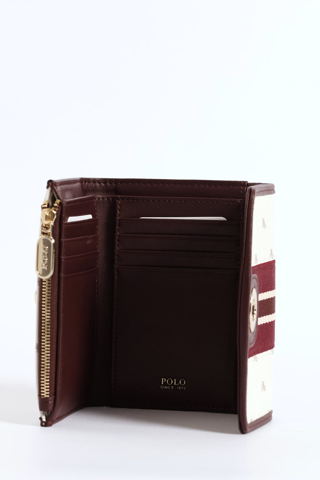 Oxford Compact Trifold Purse - Grey