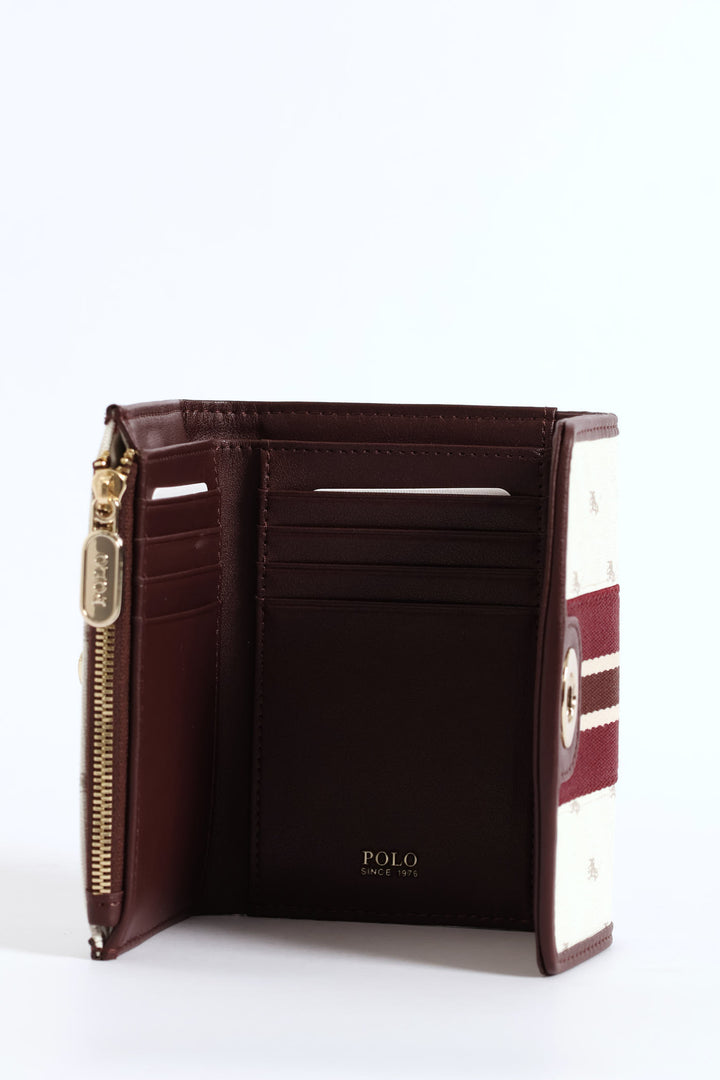 Oxford Compact Trifold Purse - Grey