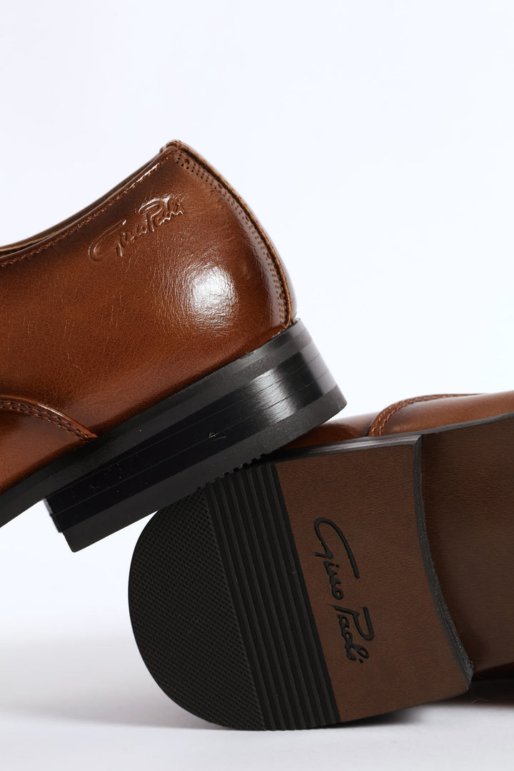 Plain Toe Smart Derby Shoe - Tan