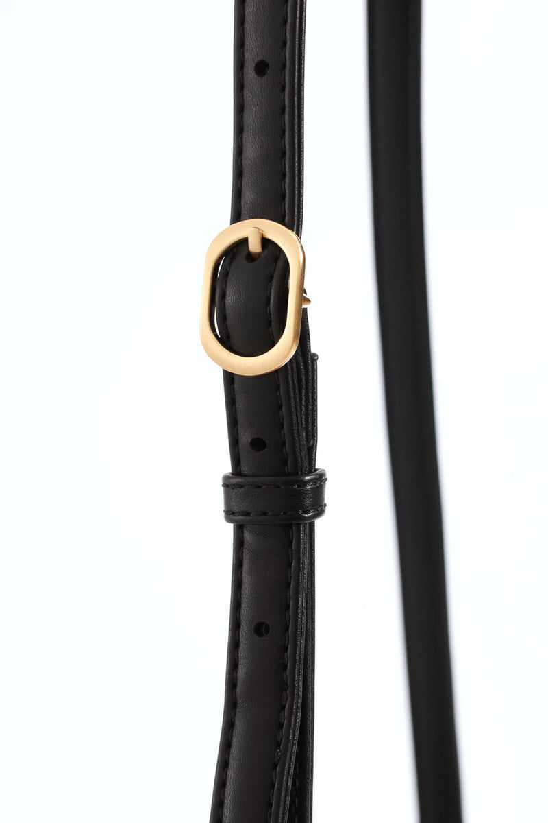 Buckle Detail Shopper Bag - Black
