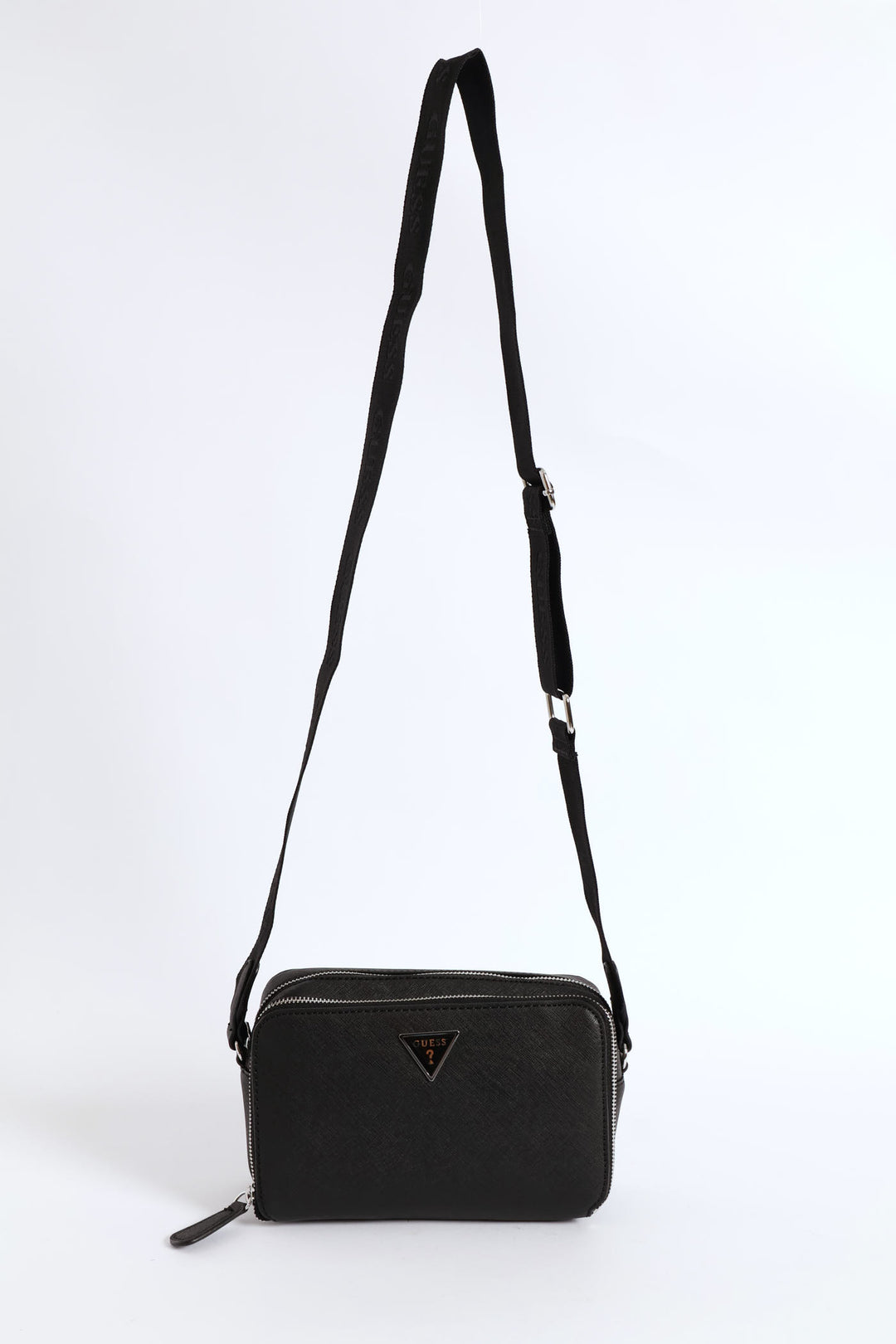 Viviette Mini Double Zip Crossbody Bag - Black