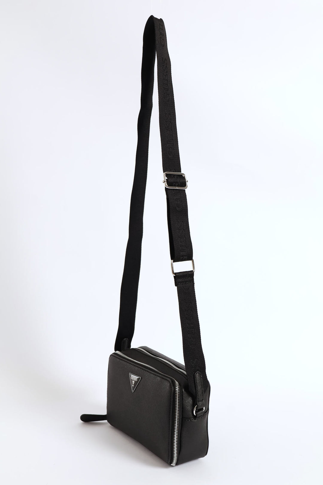 Viviette Mini Double Zip Crossbody Bag - Black