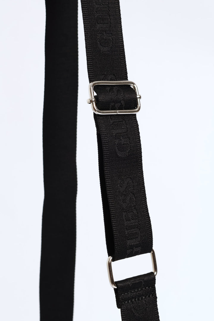 Viviette Mini Double Zip Crossbody Bag - Black