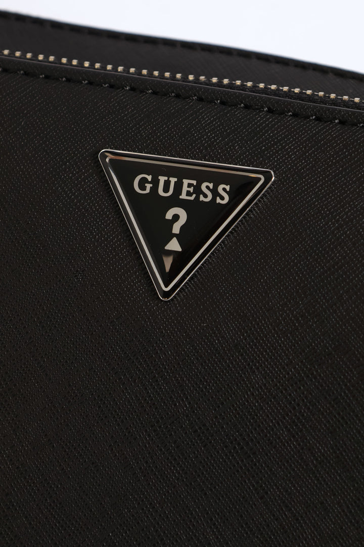 Viviette Mini Double Zip Crossbody Bag - Black