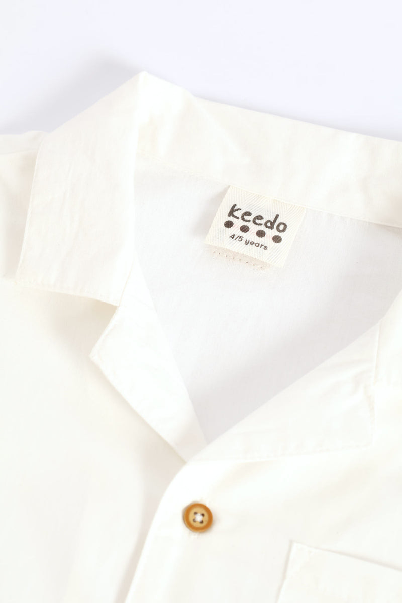 Keedo Boys Premium Shirt - White