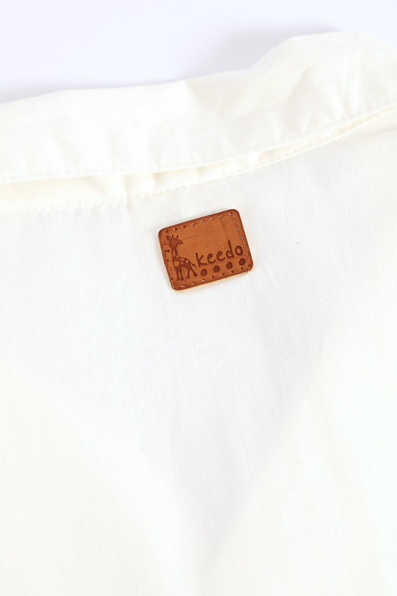 Keedo Boys Premium Shirt - White