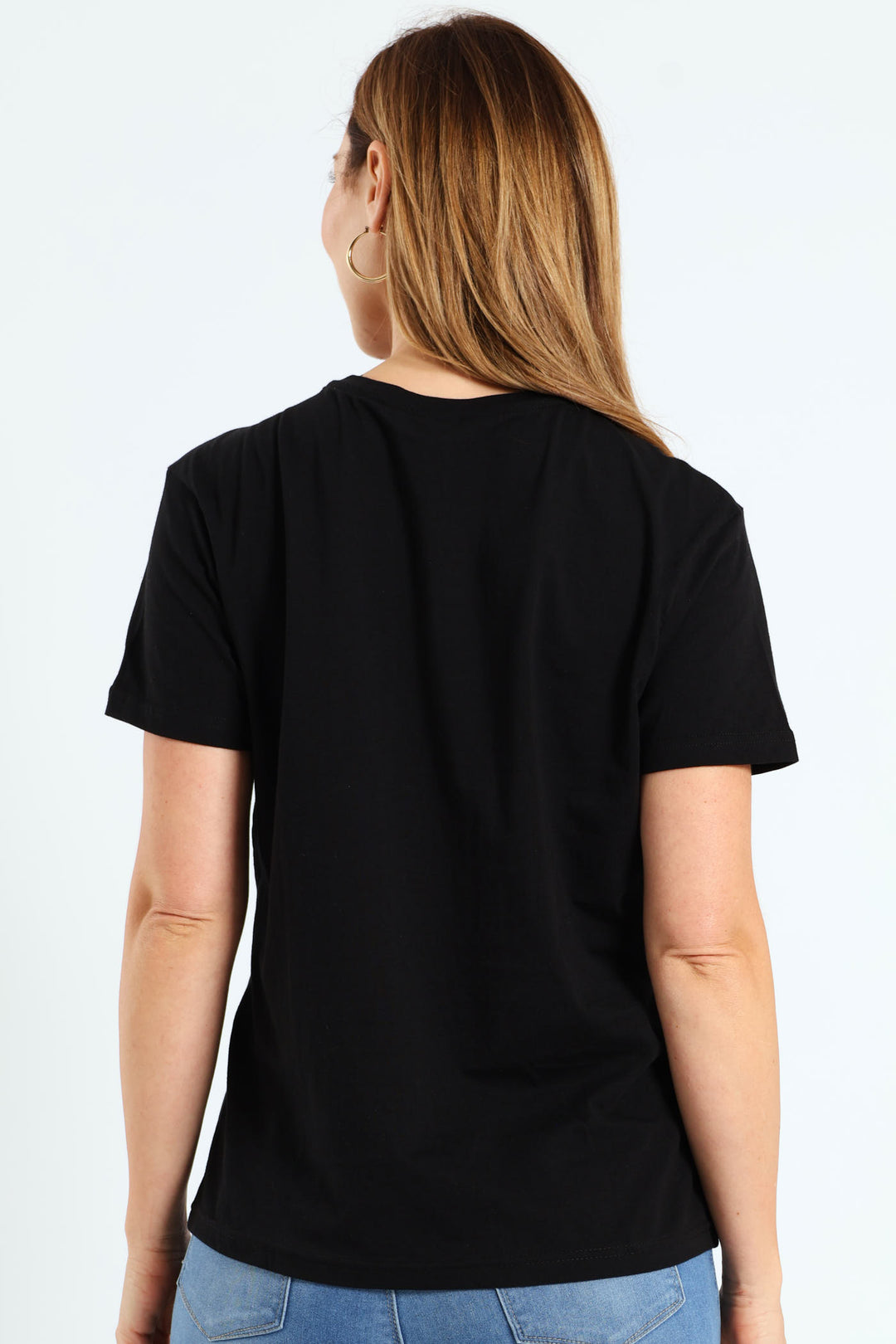 Painted Floral Tee - Black