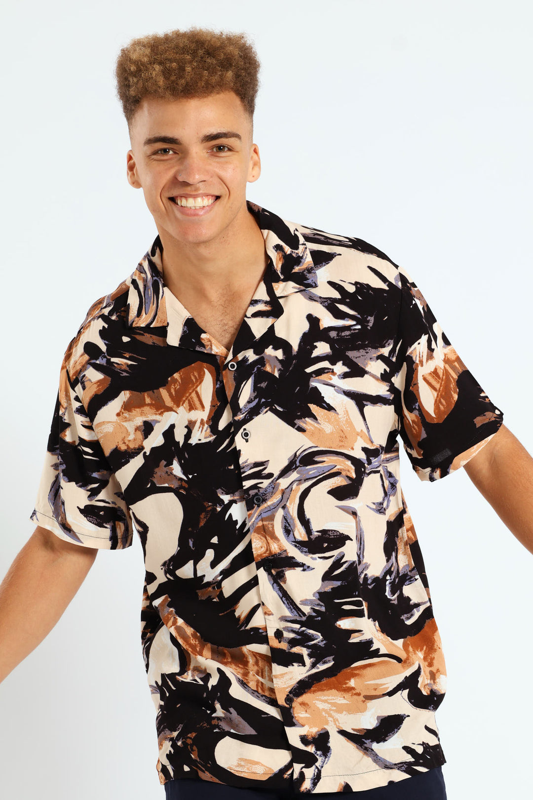 Viscose Swirl Shirt - White