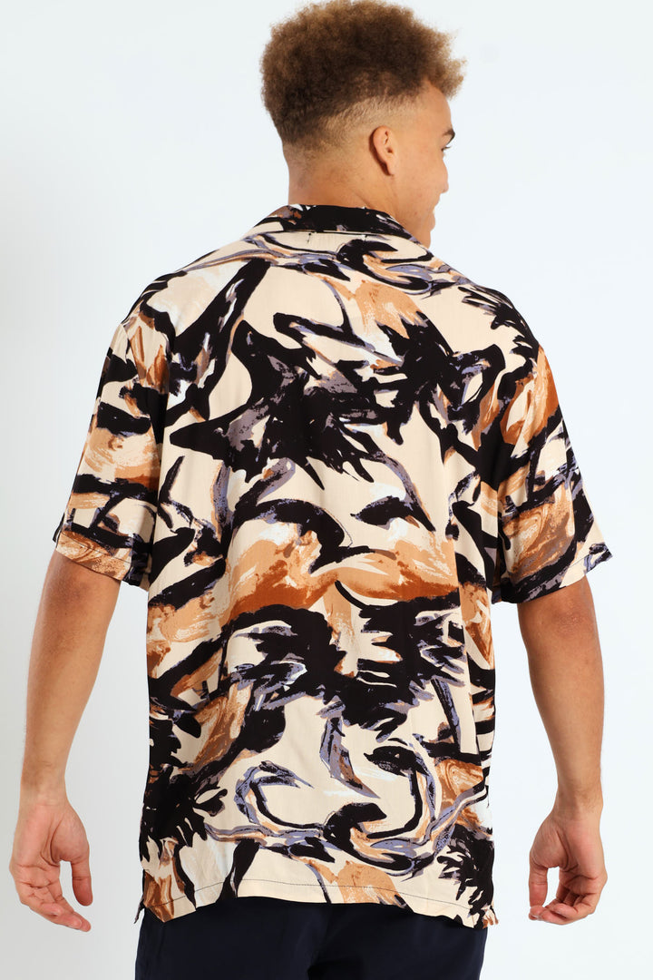 Viscose Swirl Shirt - White