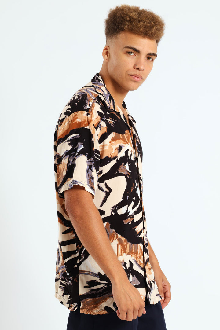 Viscose Swirl Shirt - White