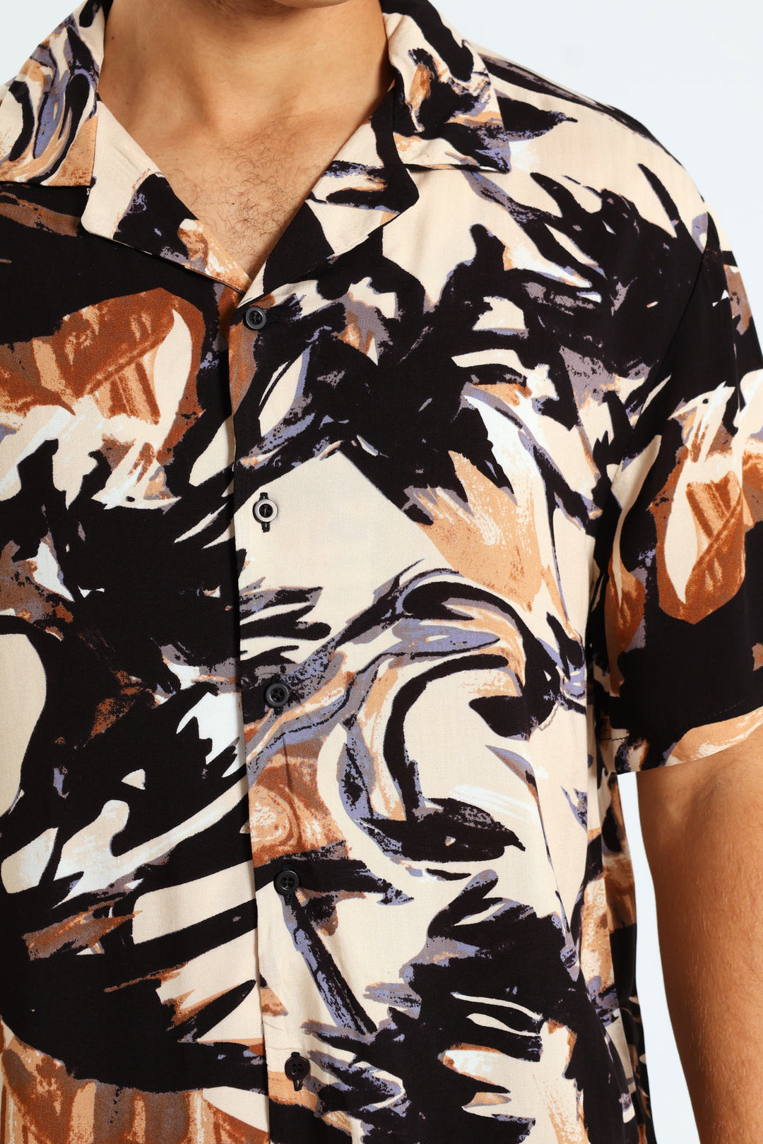 Viscose Swirl Shirt - White