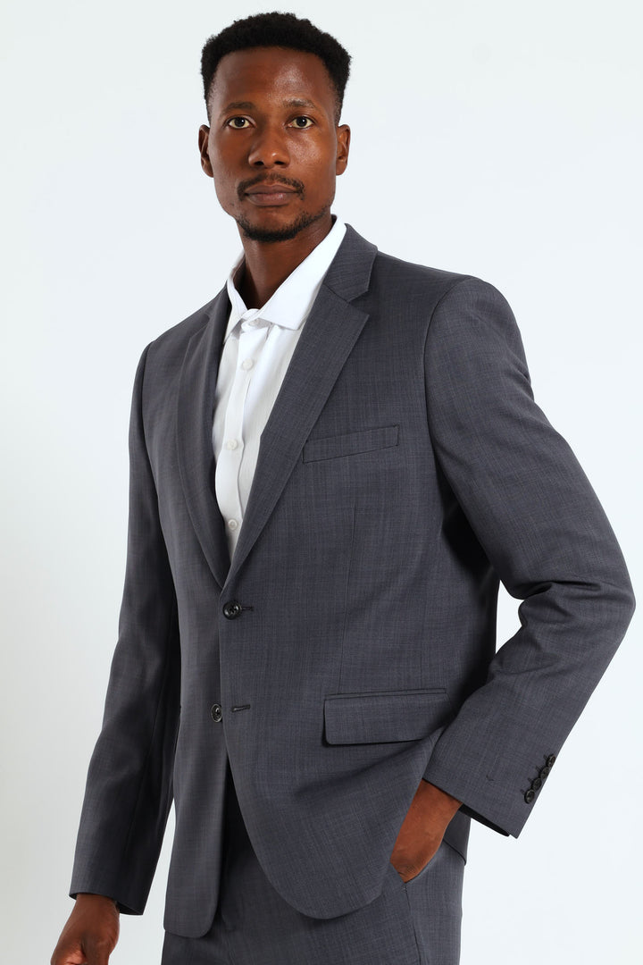 Regular Fit Essential Suit Jacket - Charcoal