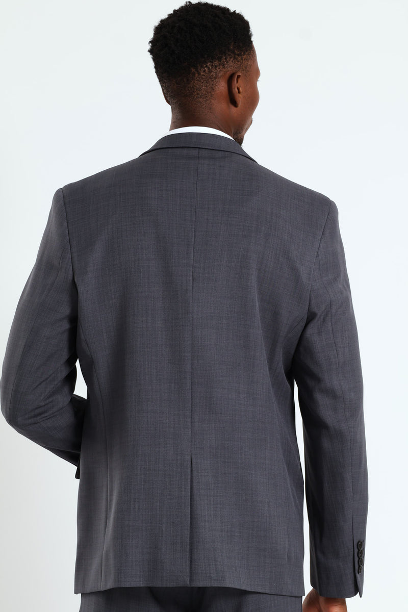 Regular Fit Essential Suit Jacket - Charcoal