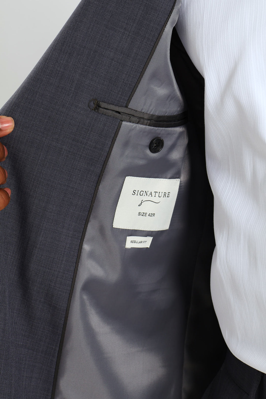 Regular Fit Essential Suit Jacket - Charcoal