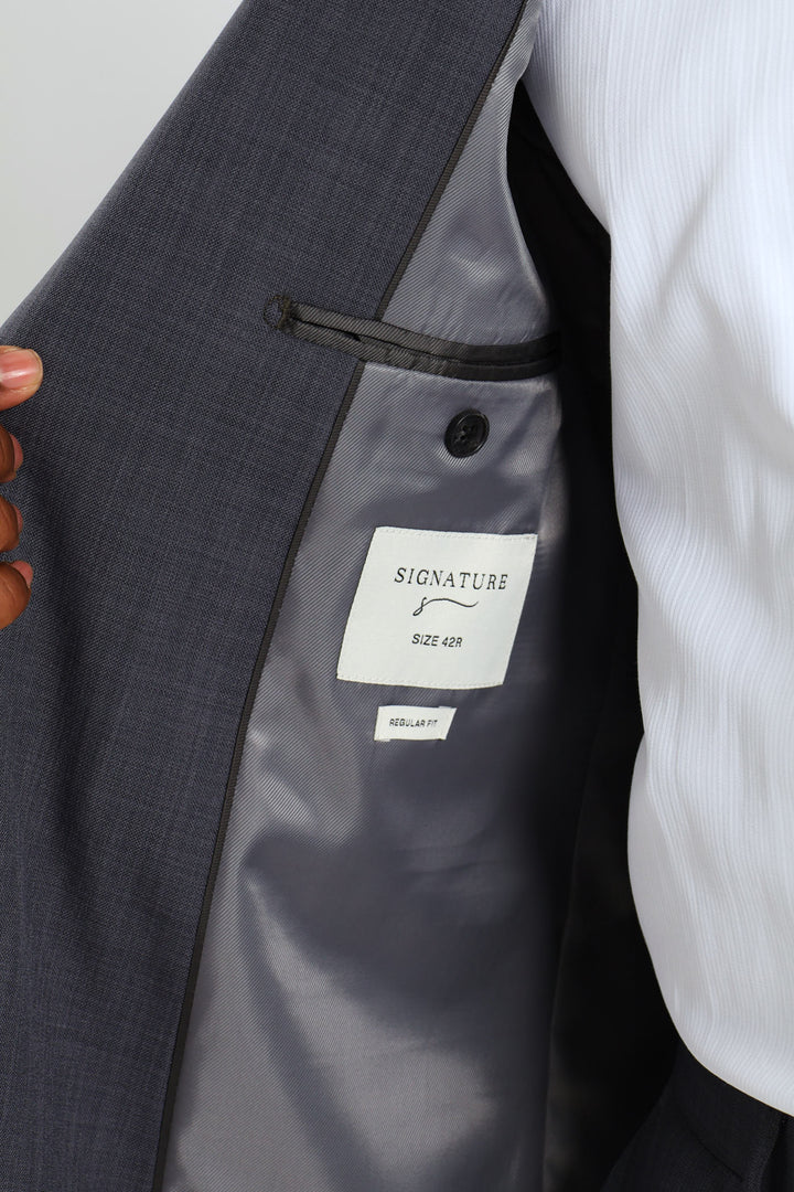 Regular Fit Essential Suit Jacket - Charcoal
