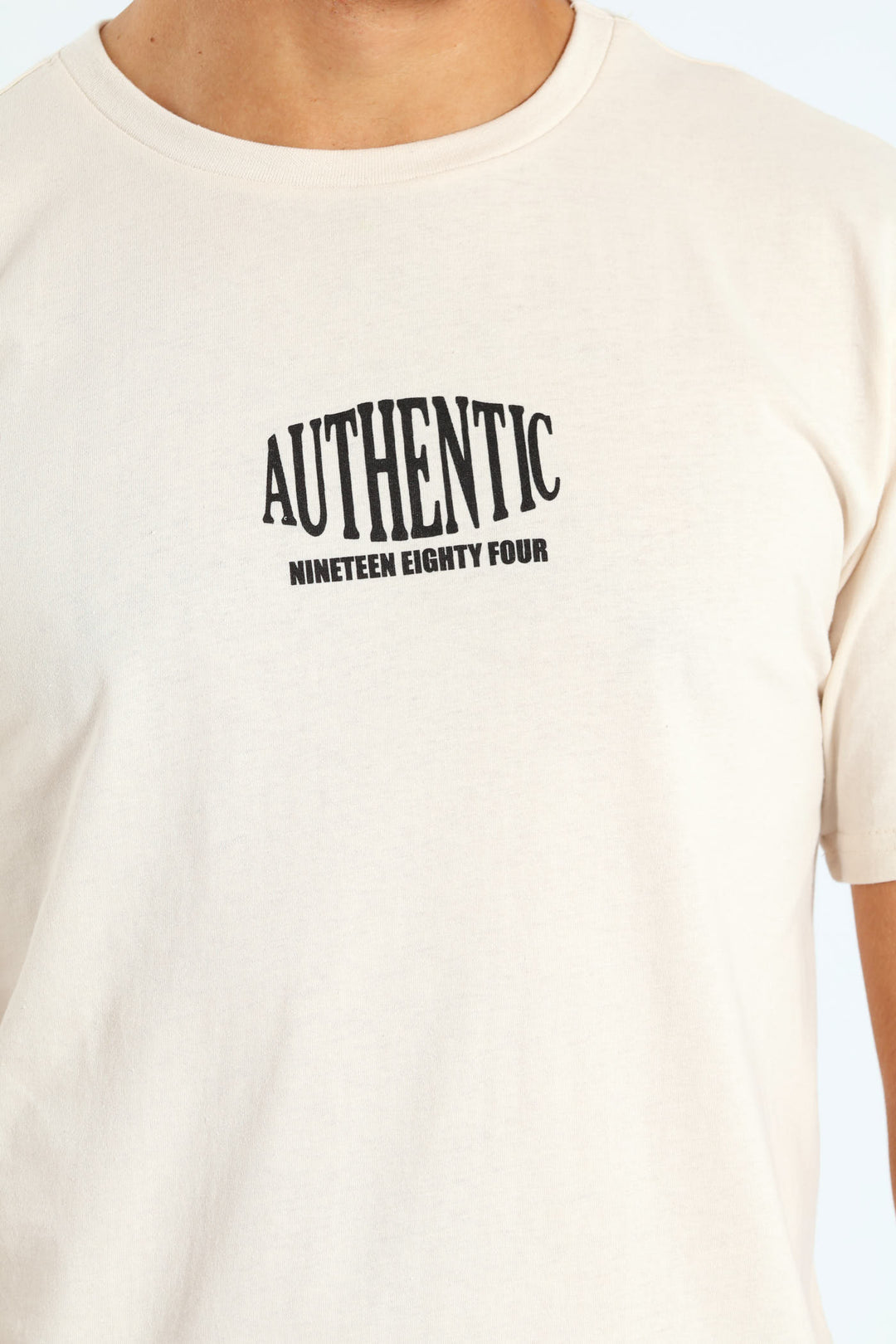 Short Sleeve Logo Tee - Cream