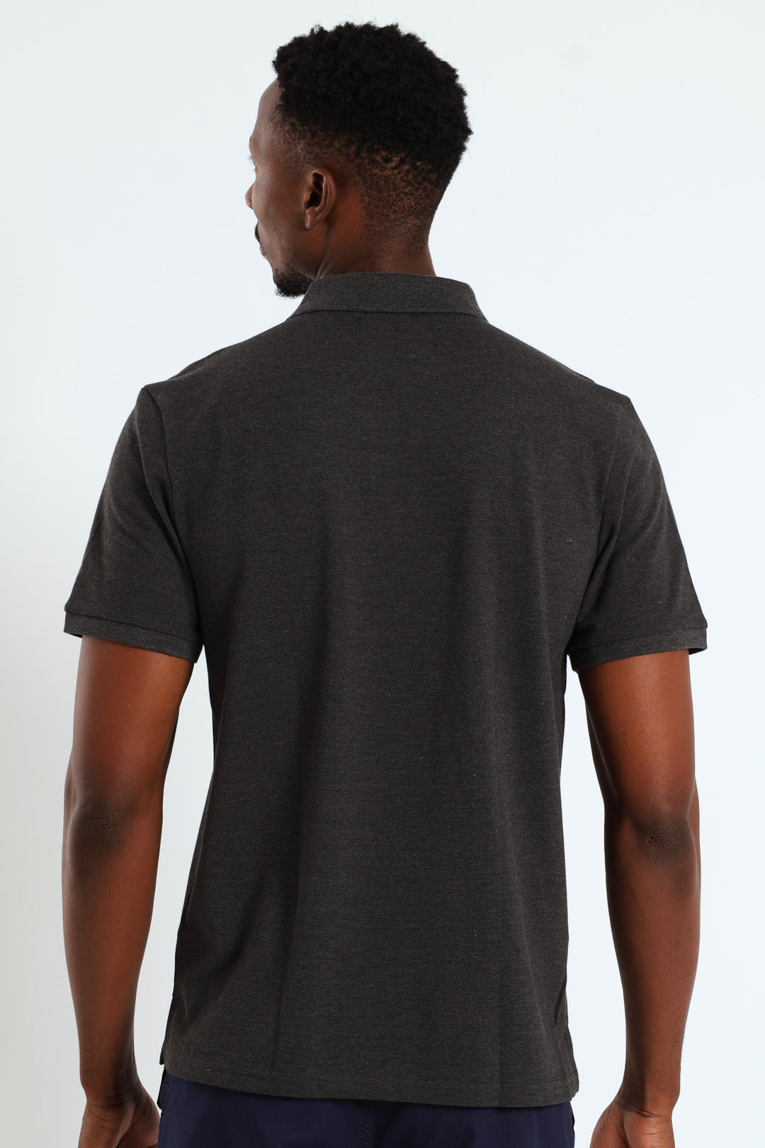 Basic Regular Fit Golfer - Charcoal Melange