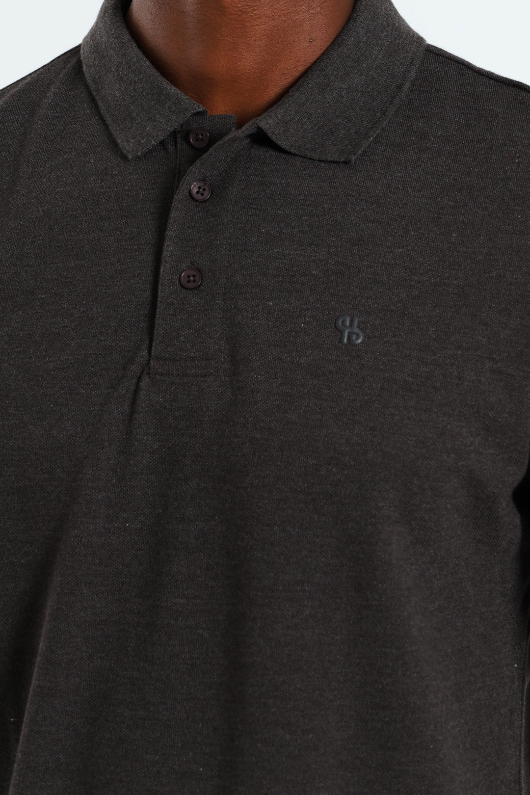 Basic Regular Fit Golfer - Charcoal Melange