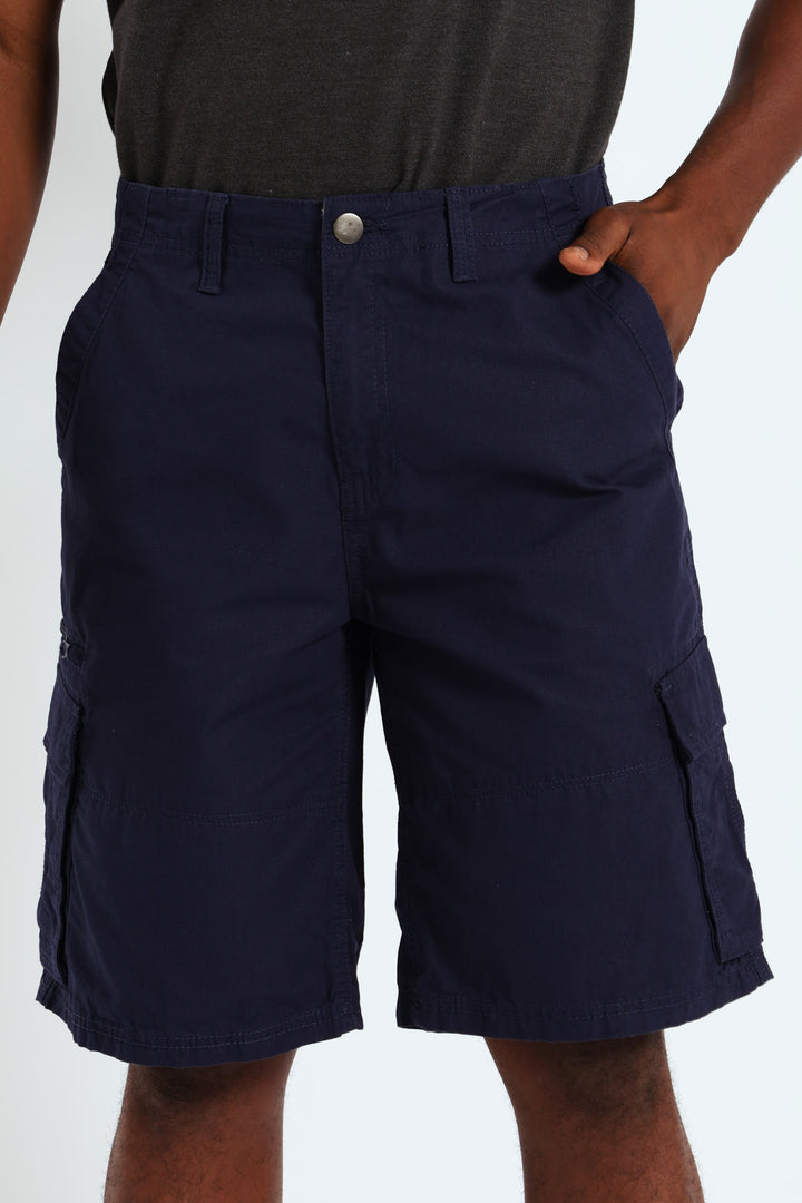 Plain Cargo Shorts - Navy