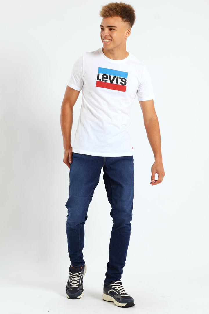 Boys Block Tee - White