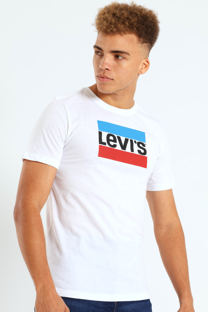 Boys Block Tee - White