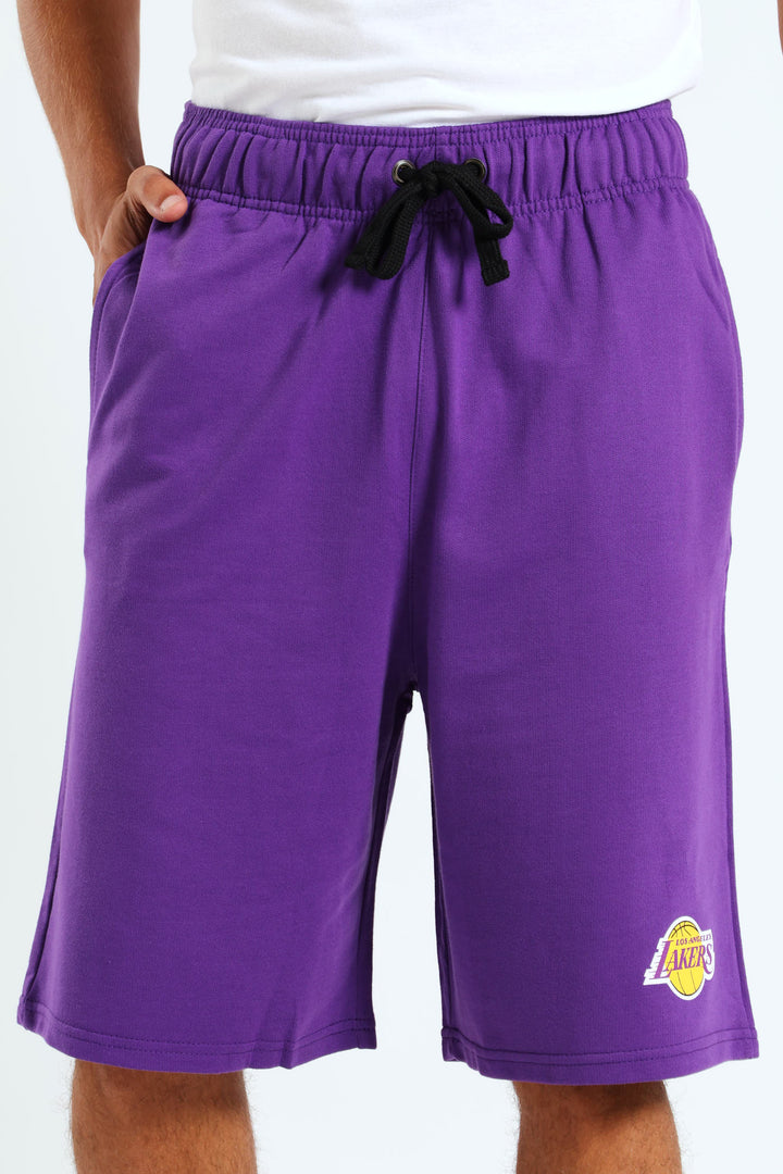 Laker Basketball Retro Shorts - Purple