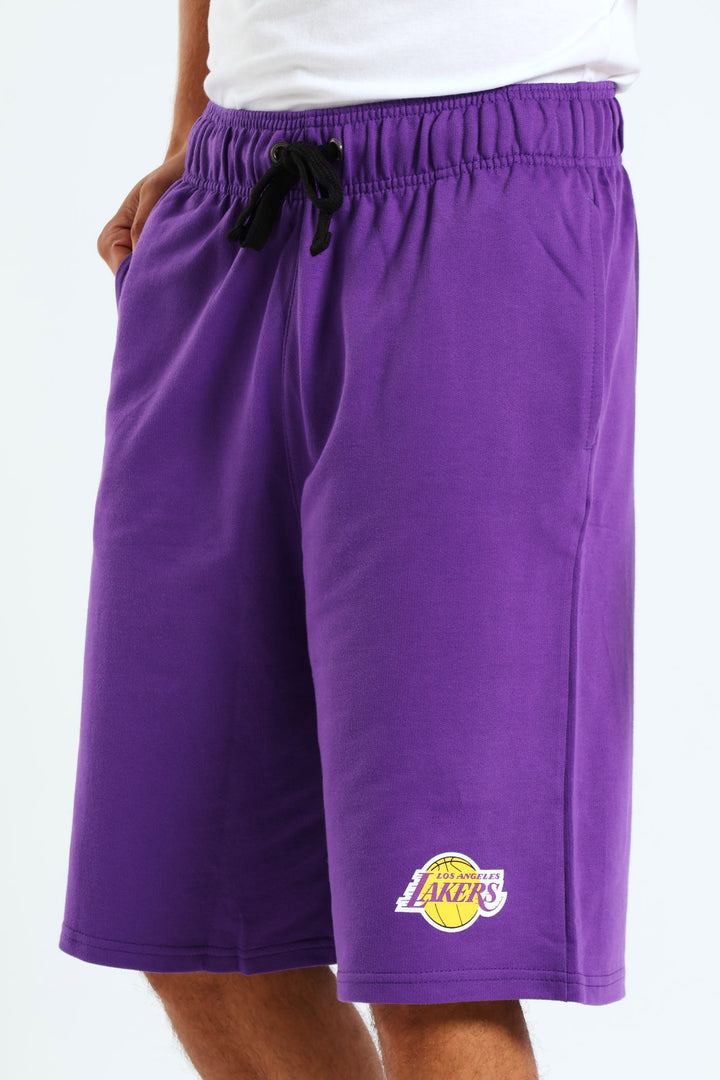 Laker Basketball Retro Shorts - Purple