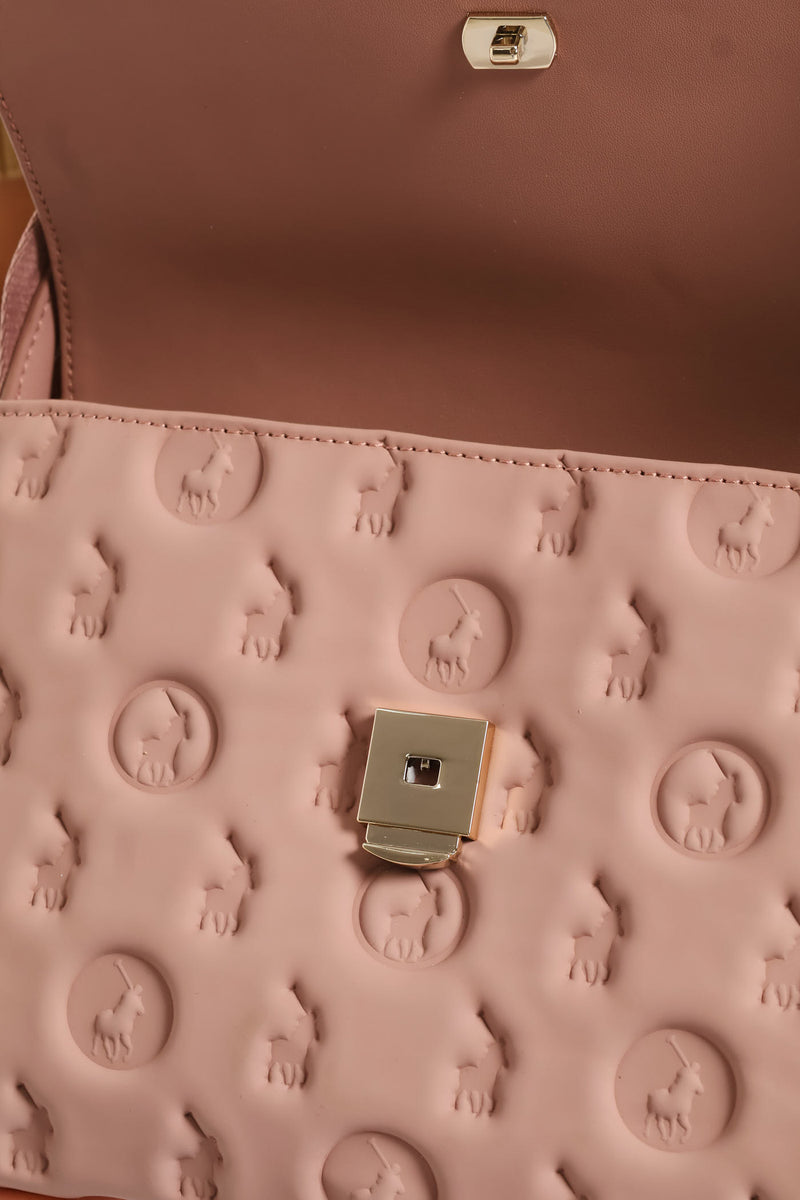 Halo Flapover Multi Sling Bag - Blush