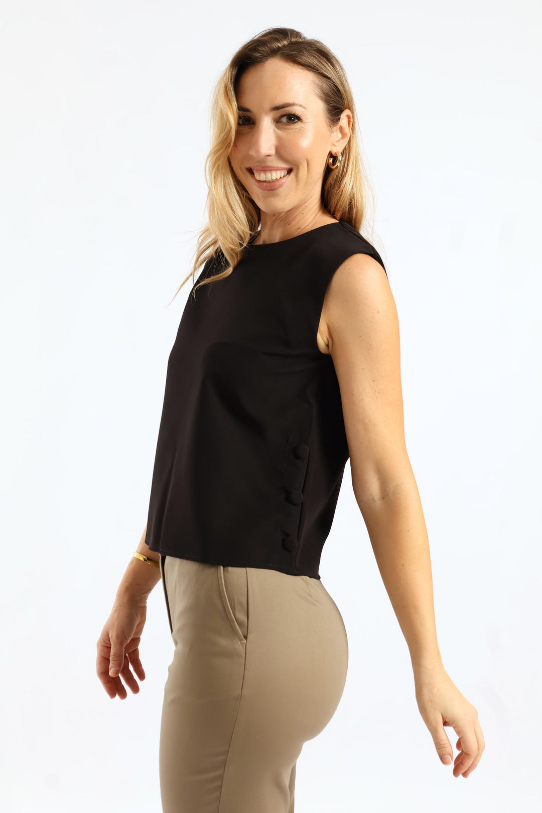 Side Button Top - Black