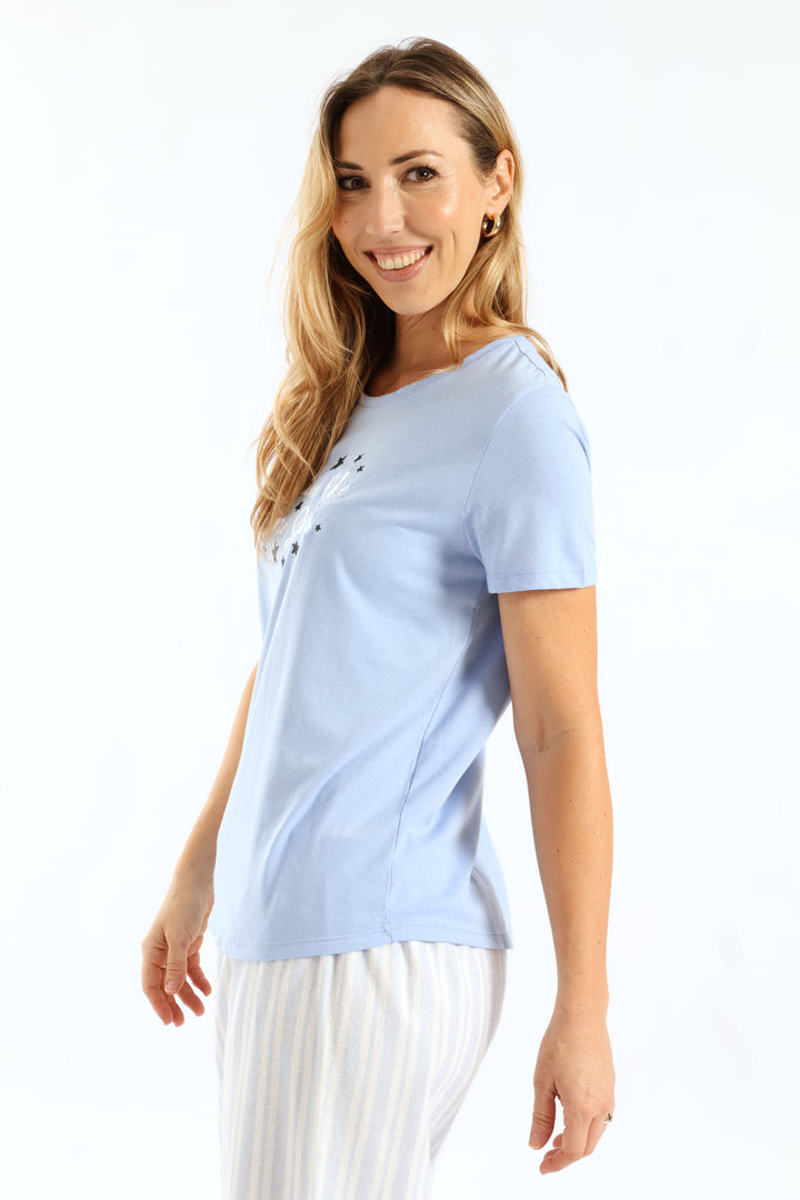 Shine Like Stars Knit Top - Blue