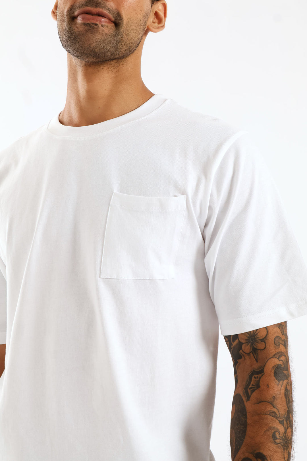 Heavy Weight Pocket Tee - White