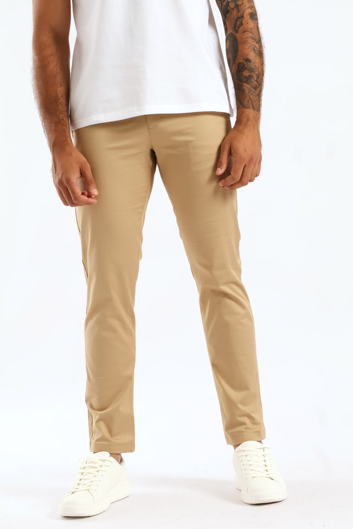 Milan Straight Leg Chino - Khaki
