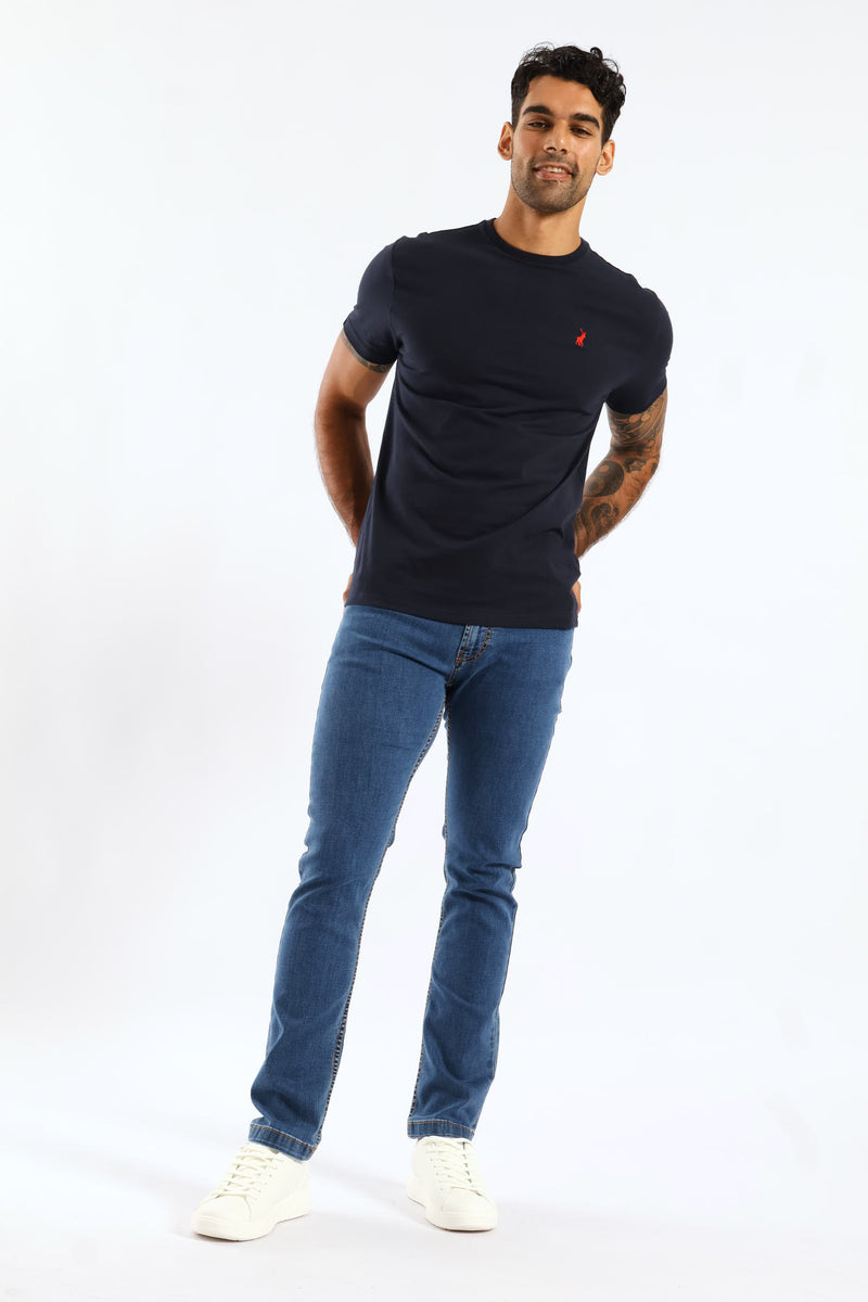 Simon Straight Leg Denim - Stonewash