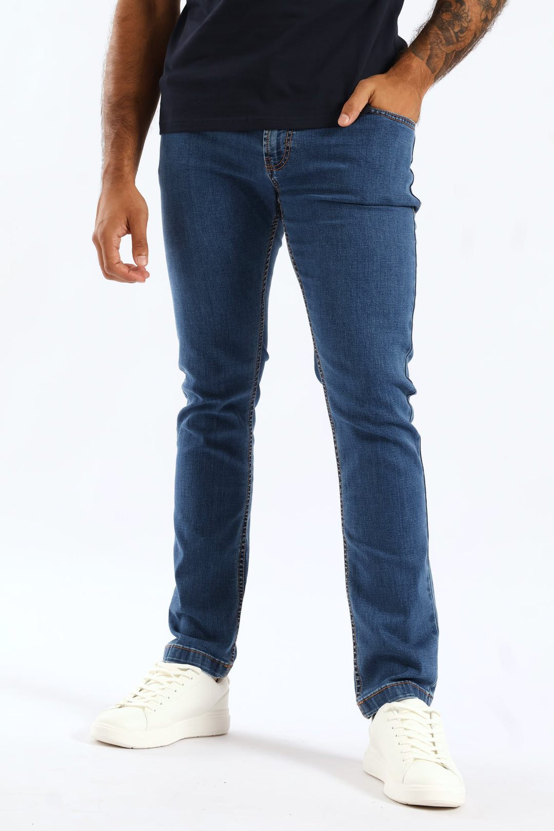 Simon Straight Leg Denim - Stonewash
