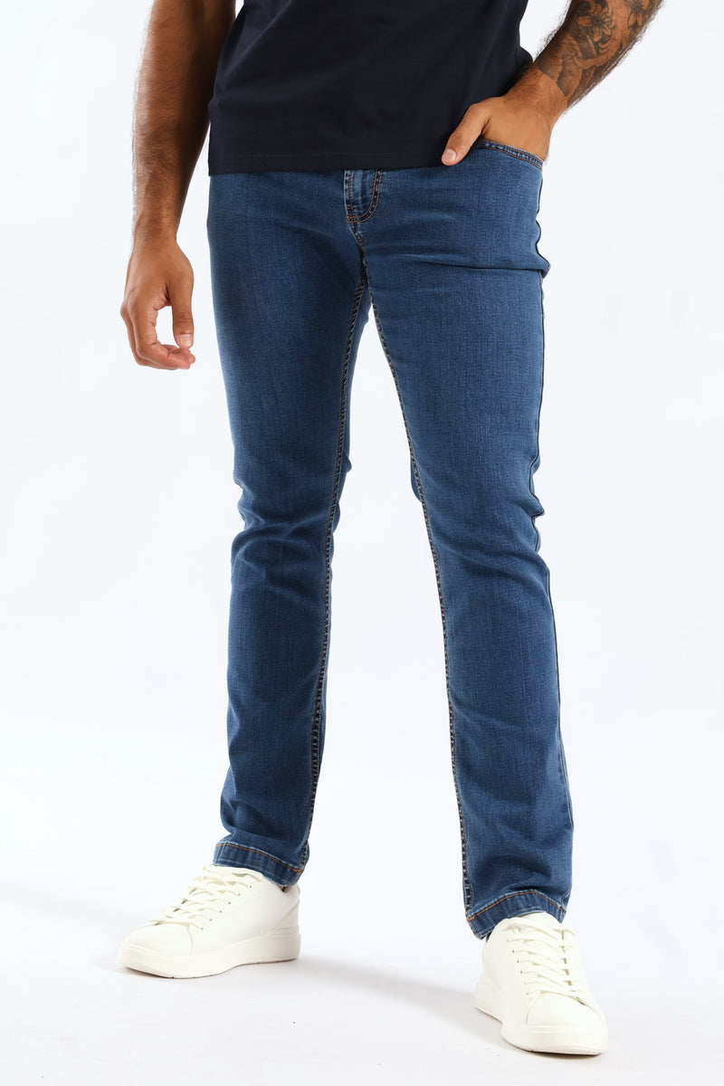 Simon Straight Leg Denim - Stonewash