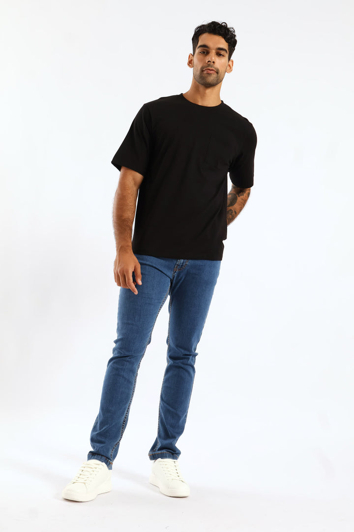 Heavy Weight Pocket Tee - Black