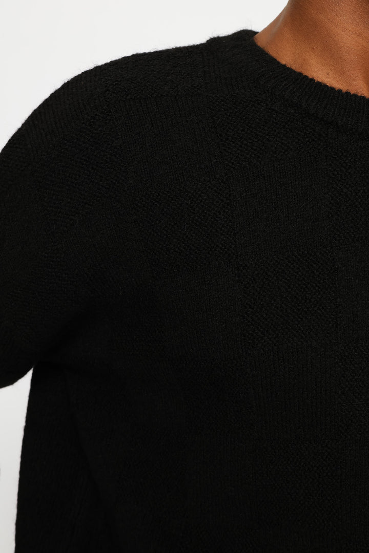 Textured Knitwear - Black