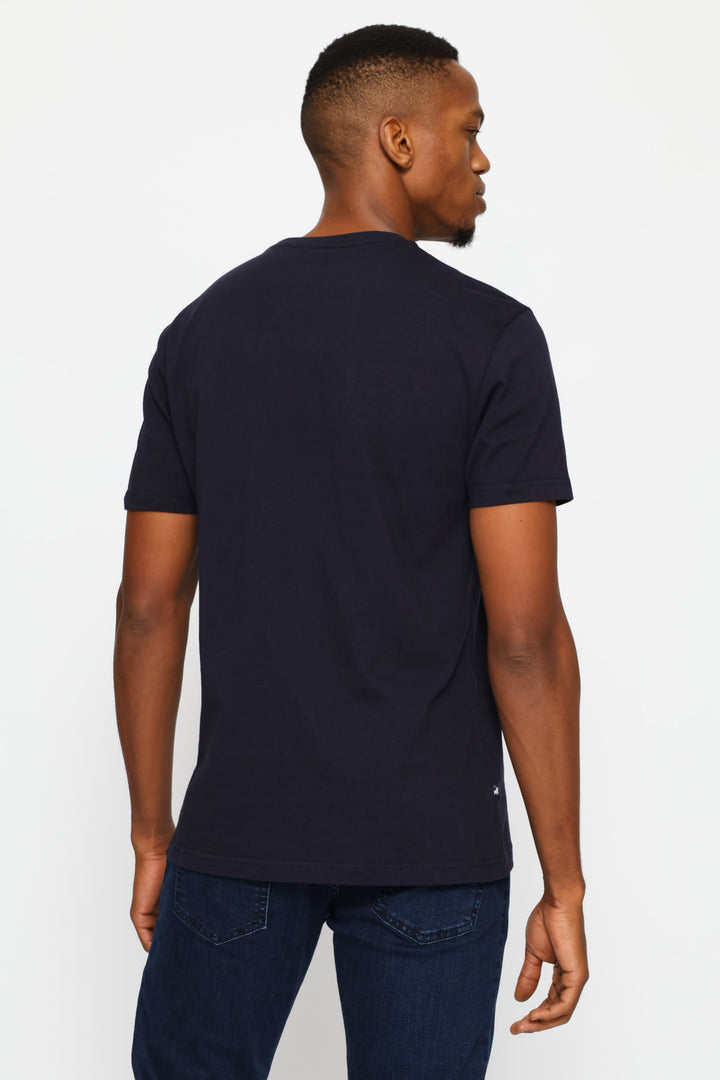Square Pony Printed Tee - Navy