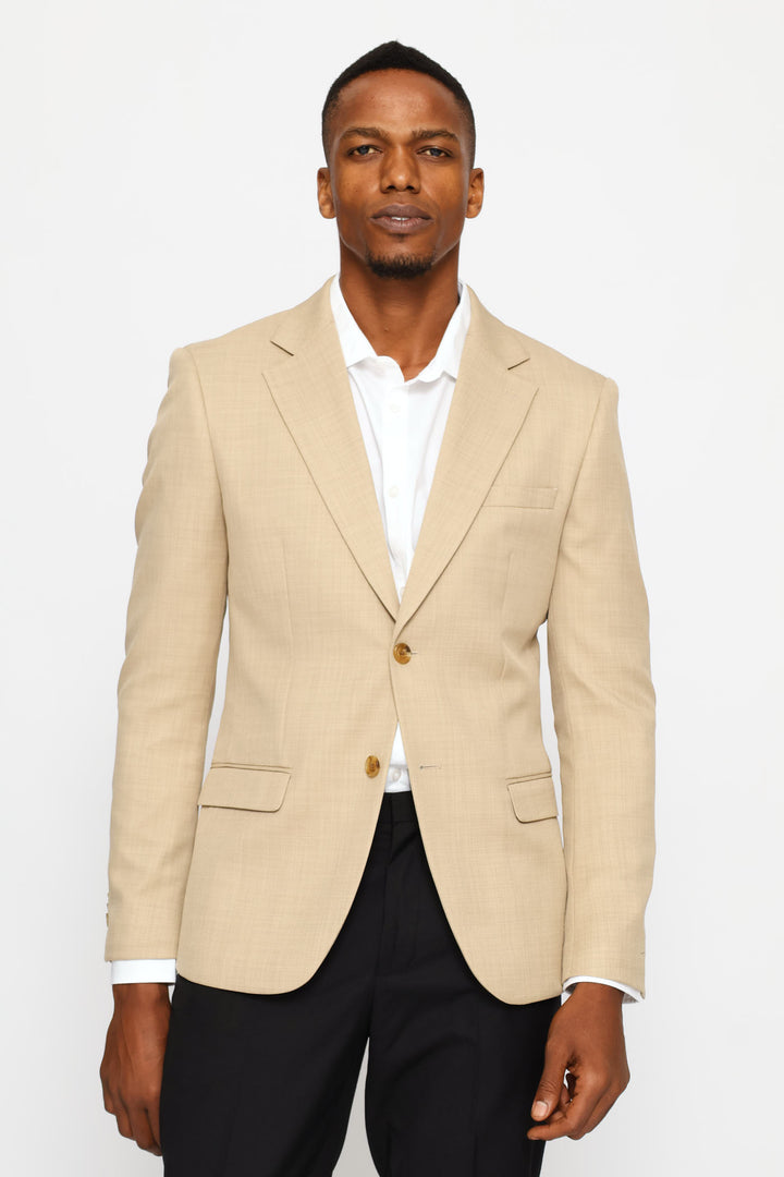 Slim Fit Essential Suit Jacket - Tan