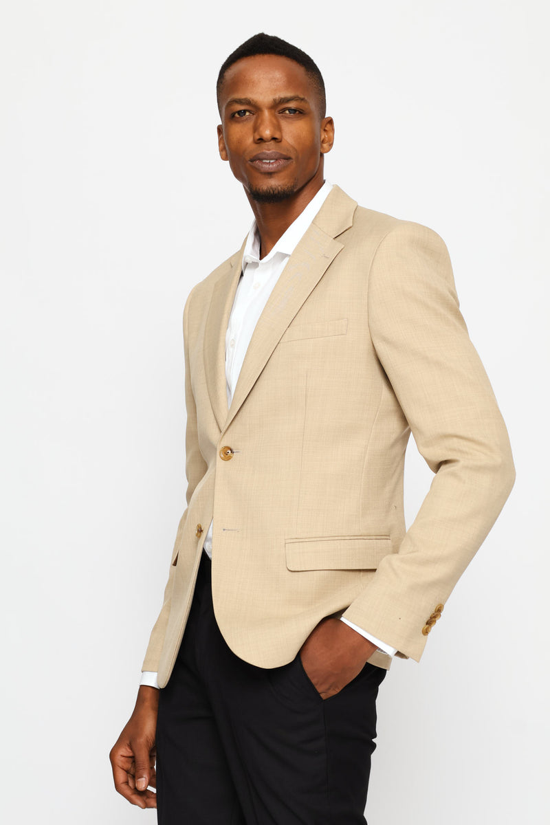 Slim Fit Essential Suit Jacket - Tan