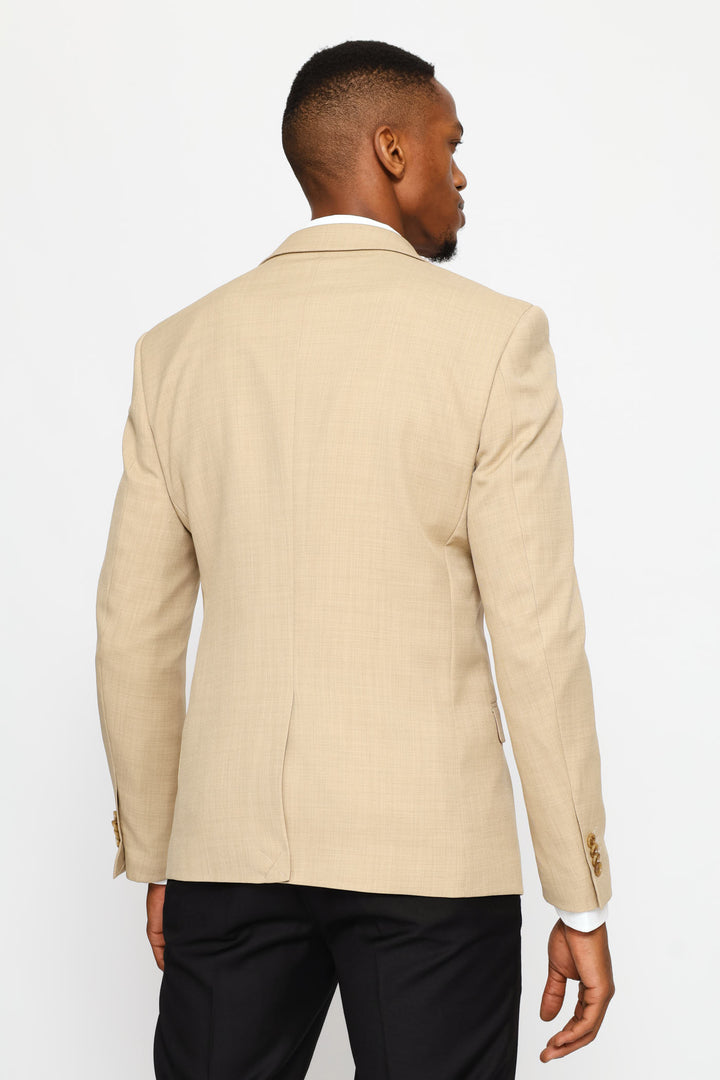 Slim Fit Essential Suit Jacket - Tan