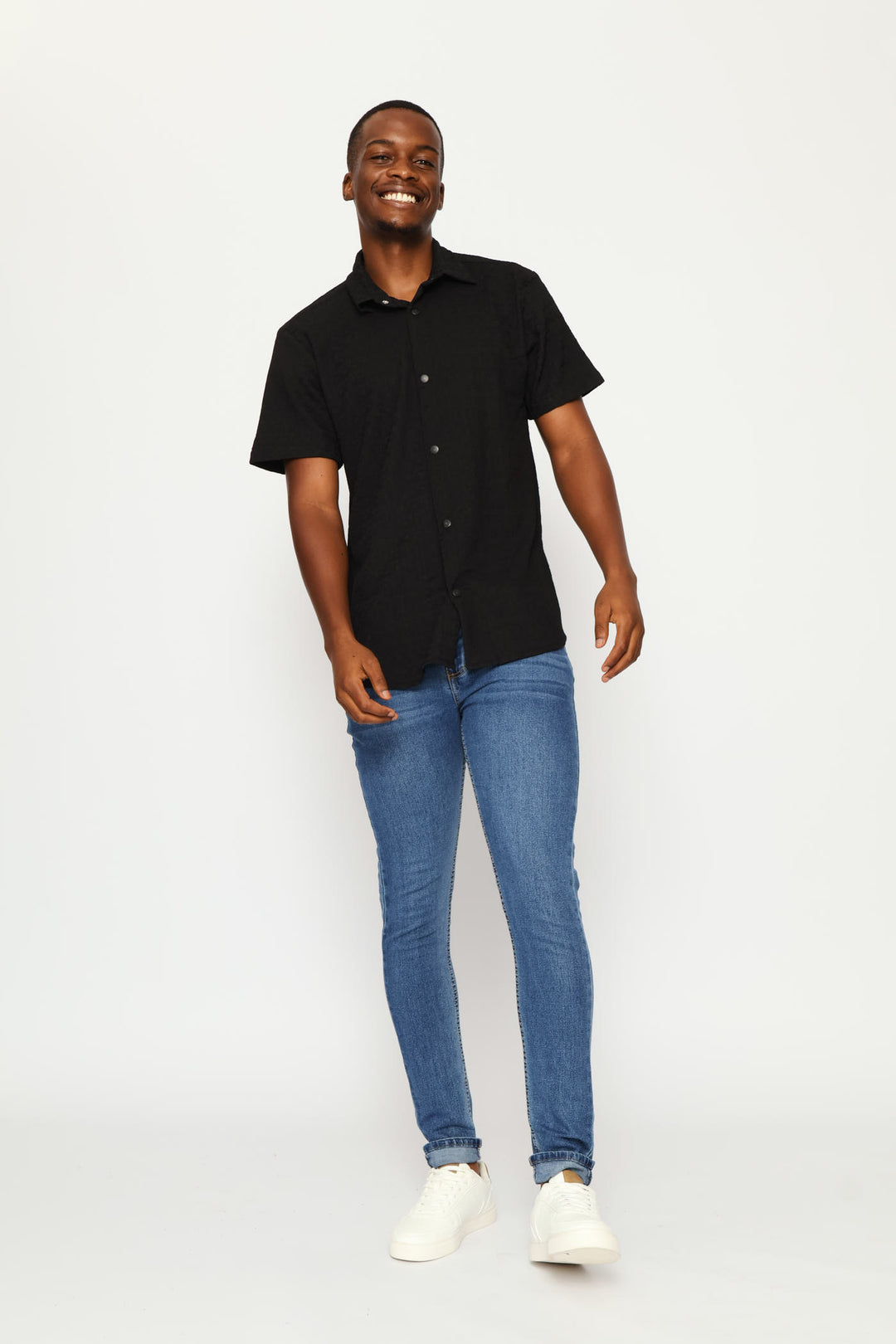 Crinkle Shirt - Black