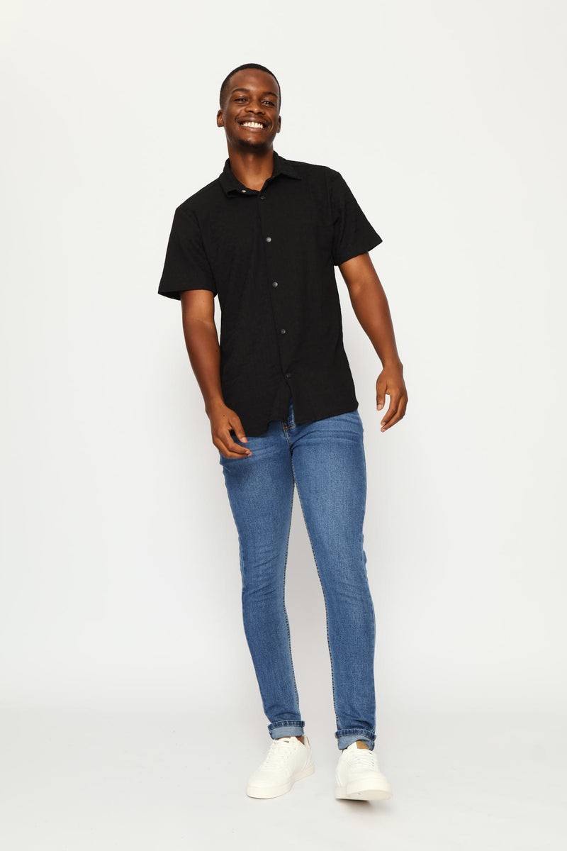 Crinkle Shirt - Black