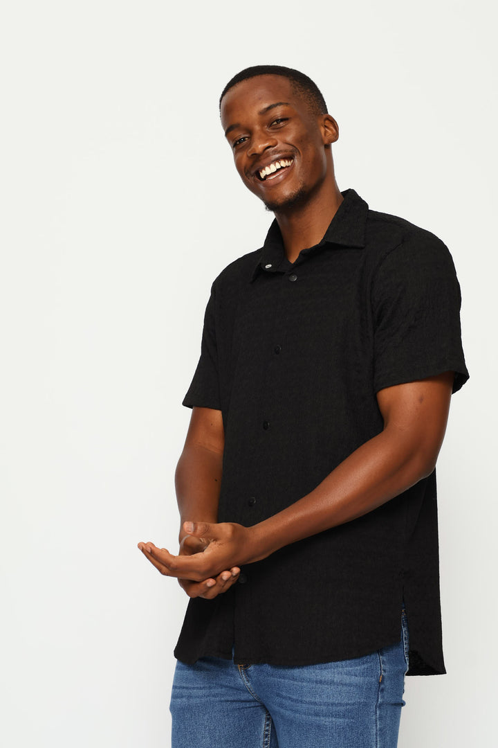 Crinkle Shirt - Black